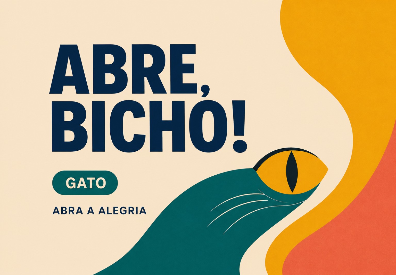 Identidade visual da caixa Abre, Bicho! Gato